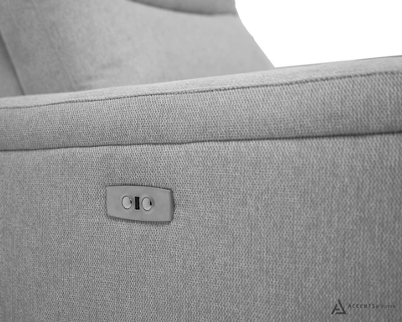 Roche Power Recliner Chair - Light Grey - Greater Vancouver Furniture