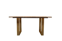 ZIVA Parquet Style Solid Mango Wood Dining Table