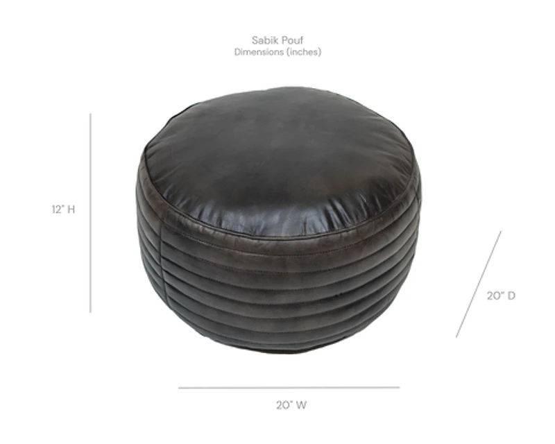 SABIK LEATHER POUF