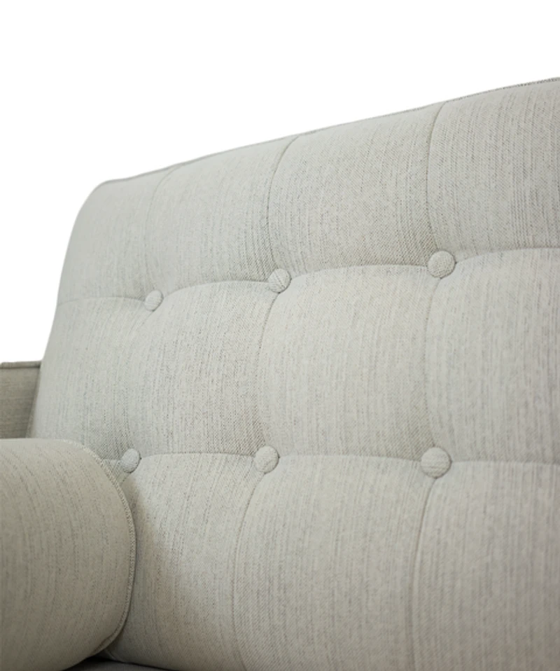 Lucas Mid Century Fabric Chair - Oatmeal Fabric