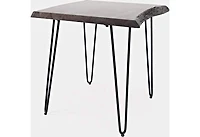 Nature's Edge Square End Table Slate Brushed Grey