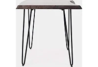 Nature's Edge Square End Table Slate Brushed Grey