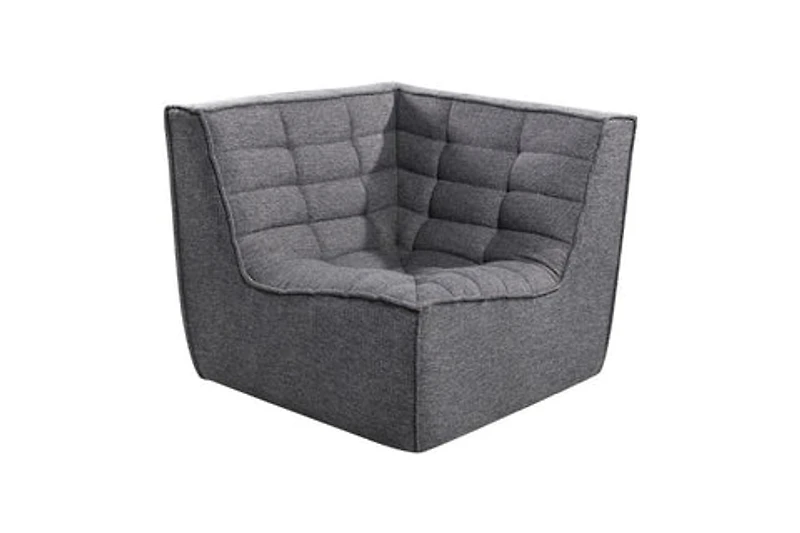 Floor Model Scoop Corner Seat - Grey/Blue