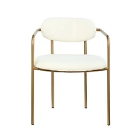 Archer Dining Chair - White/Gold