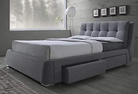 Upholstered Bench Grey - Greater Vancouver Furniture