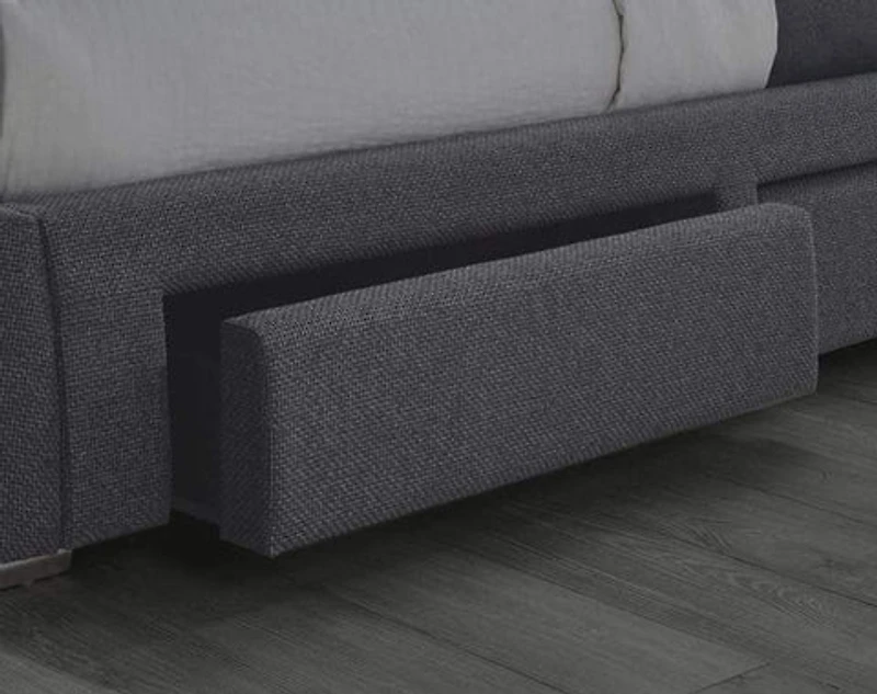 Upholstered Bench Grey - Greater Vancouver Furniture