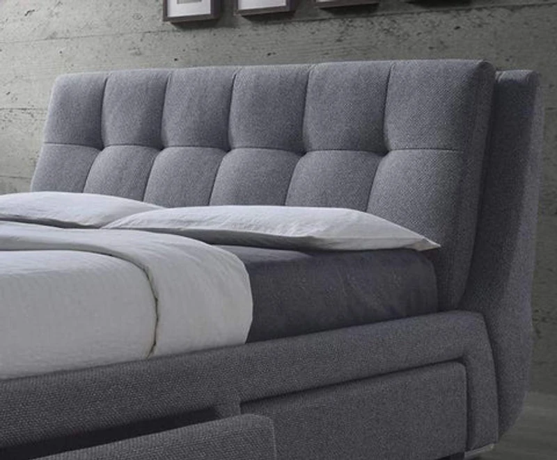 Upholstered Bench Grey - Greater Vancouver Furniture