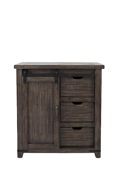 Madison County 32'' Barn Door Accent Cabinet - Vintage Brown