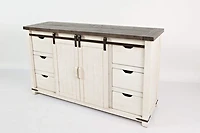 Madison County 60'' Barn Door Server white