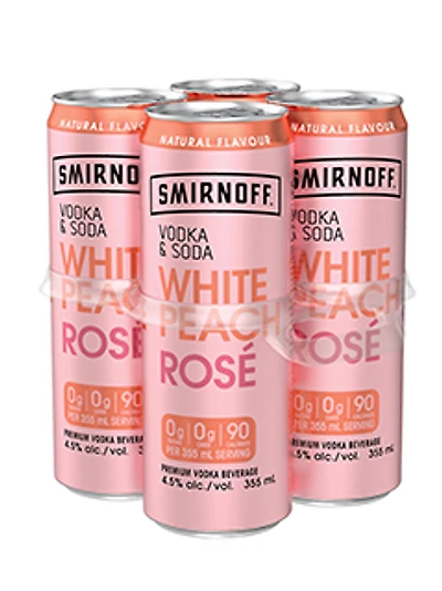 Smirnoff Vodka & Soda White Peach Rose