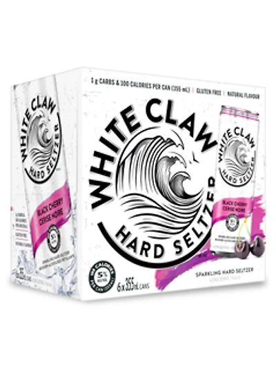 White Claw Hard Seltzer Black Cherry 6x355ml