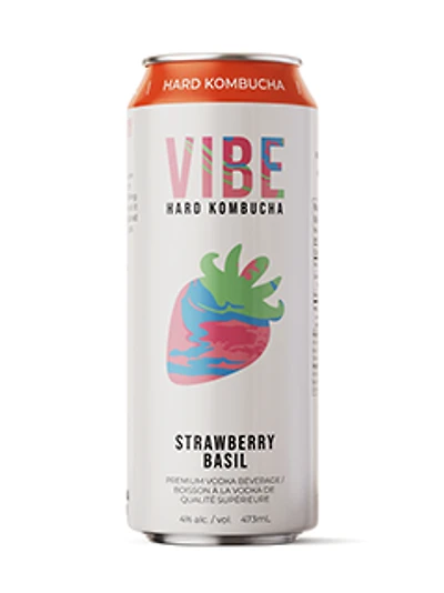 Vibe Hard Kombucha Strawberry Basil