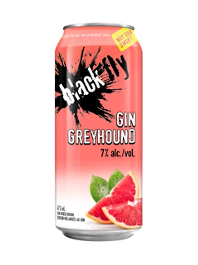Black Fly Gin Grapefruit Greyhound Cocktail in a Can