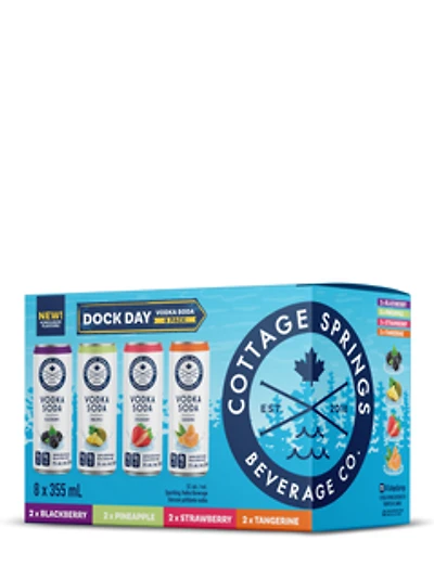 Cottage Springs Vodka Soda Dock Day Mixed Pack