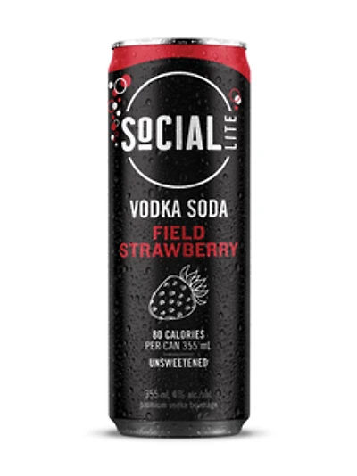 Social Lite Field Strawberry Vodka Soda