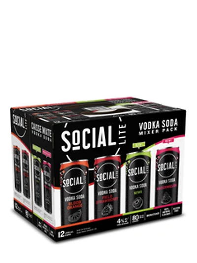 Social Lite Vodka Soda Mixed Pack