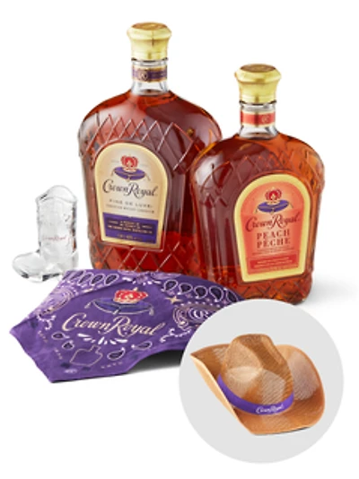 Crown Royal duo FREE cowboy hat, bandana and jigger
