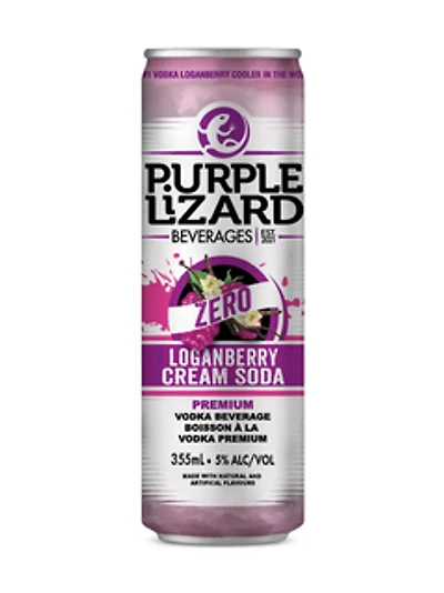 Purple Lizard Zero Sugar Loganberry Cream Soda