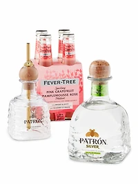 Patron Silver Tequila + FREE mini replica glass and Fever-Tree Sparkling Pink Grapefruit