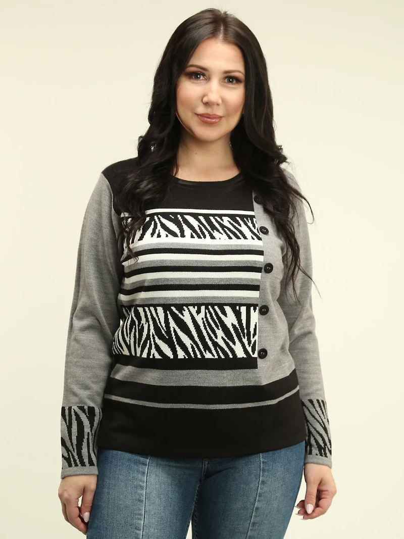 Stripe Abstract Sweater