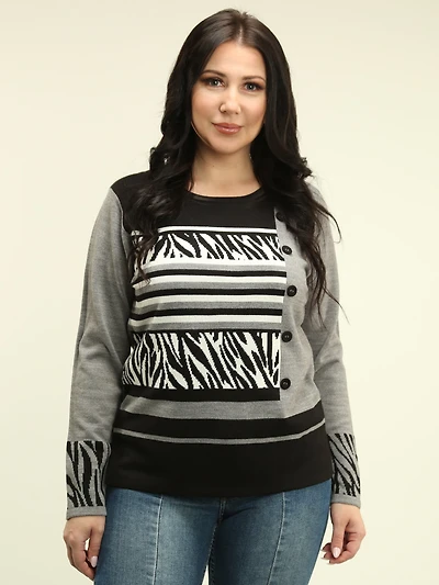 Stripe Abstract Sweater