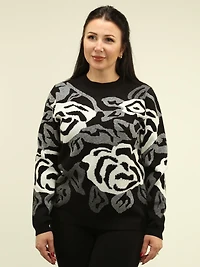 Floral Rhinestone Sweater
