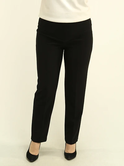 Solid Pull-On Slim Leg Pants