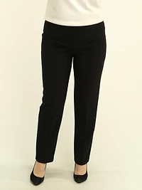 Solid Pull-On Slim Leg Pants