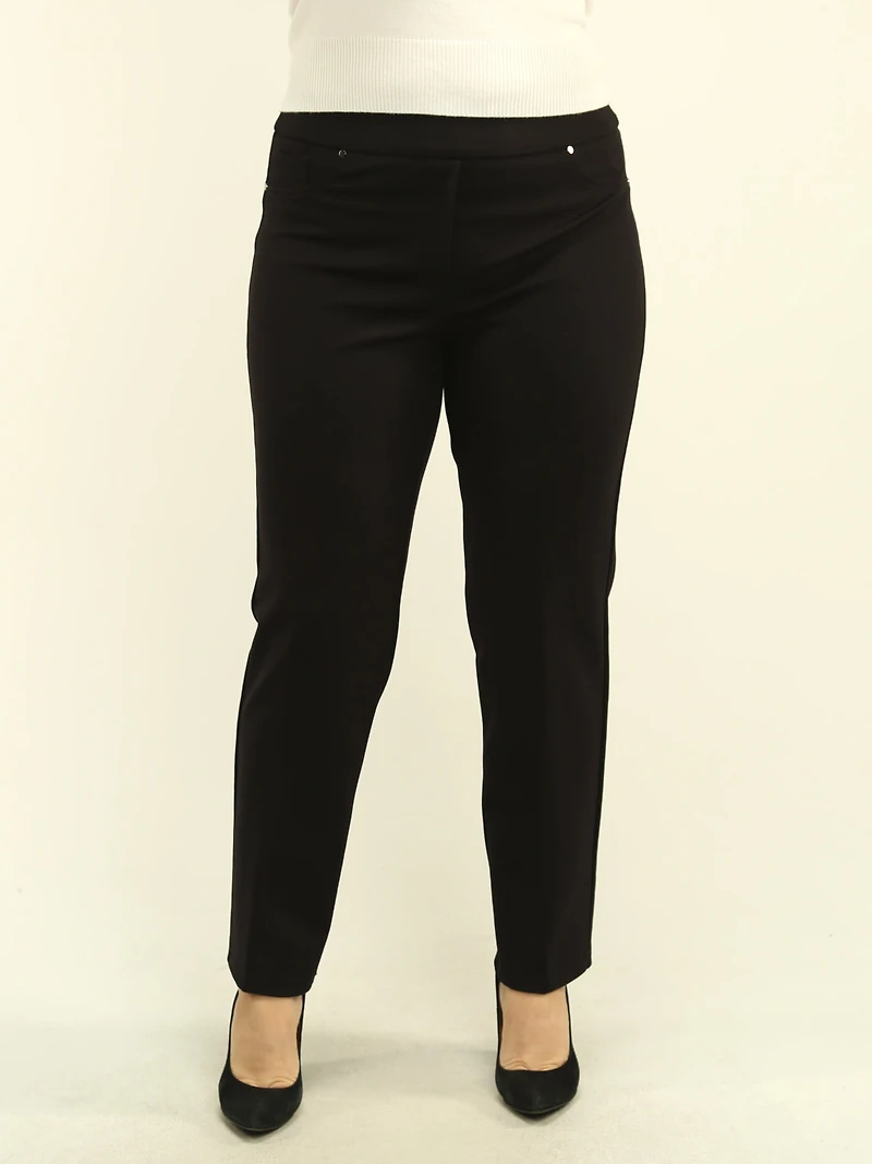 Rivet Detail Pull-On Petite Pants