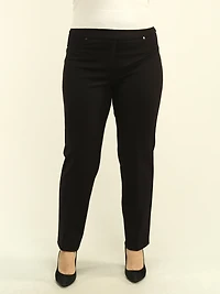 Rivet Detail Pull-On Petite Pants