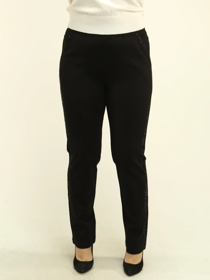 Pull-On Rhinestone Side Pants