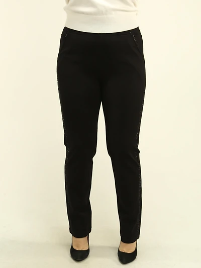 Pull-On Rhinestone Side Pants