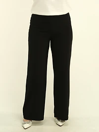 Solid Pull-On Palazzo Pants