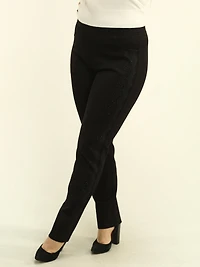 Rhinestone Embroidery Lace Pull-On Pants