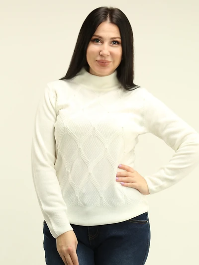 Pearl Diamond Knit Sweater
