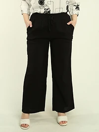 Solid Pull-On Drawstring Pants