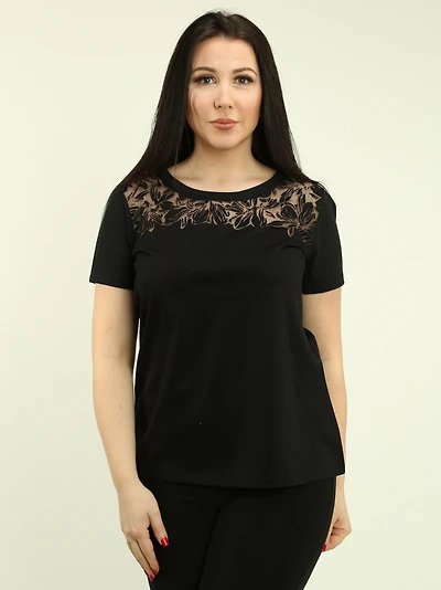 Floral Mesh Panel Top