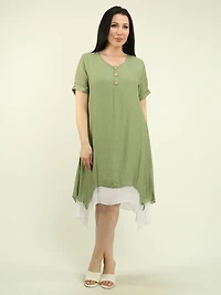 V-Neck Layered Dress