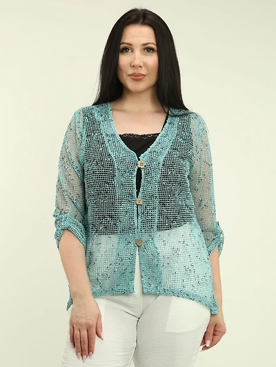 V-Neck Mesh Top