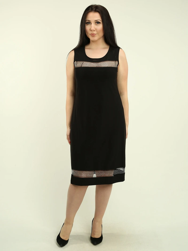 Rhinestone Cutout Detail Dress