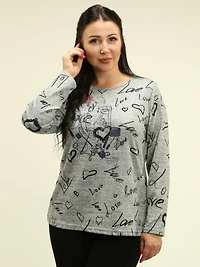 Graphic Love Print Top