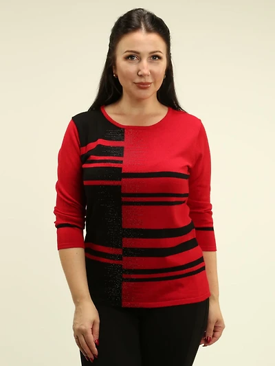 Color Block Rhinestone Sweater