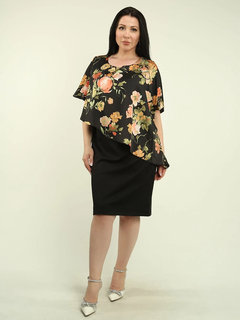 Floral Poncho Dress