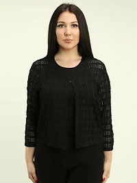 Crochet-Inspired Cardigan