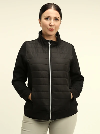 Textured Quilted Zip Jacket