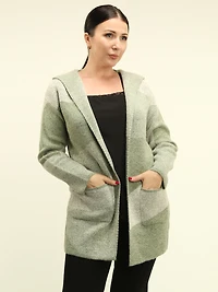 Open Front Hooded Coatigan