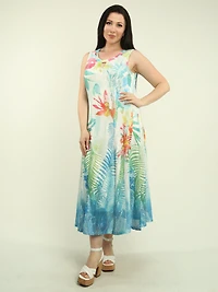 Tropical Breeze Keyhole Maxi Dress