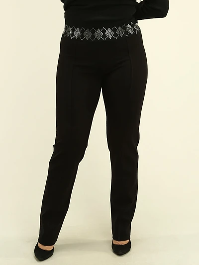 Solid Pull-On Pants