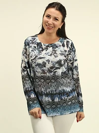 Rhinestone Printed Top