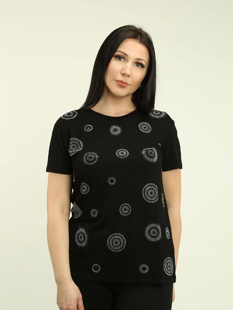 Rhinestone Circle Top